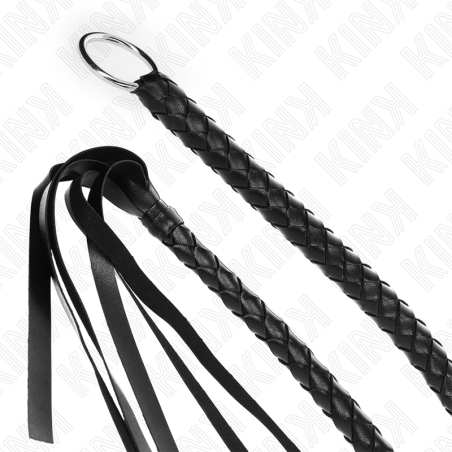 KINK LATIGO DE SERPIENTE CON ANILLO DE MANO NEGRO 65 CM