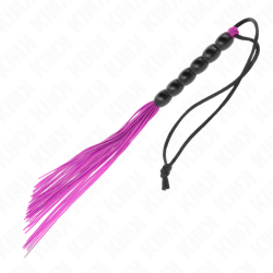 KINK MINI LATIGO DE SILICONA CON AGARRE 6 BOLAS MORADO 26 CM 2