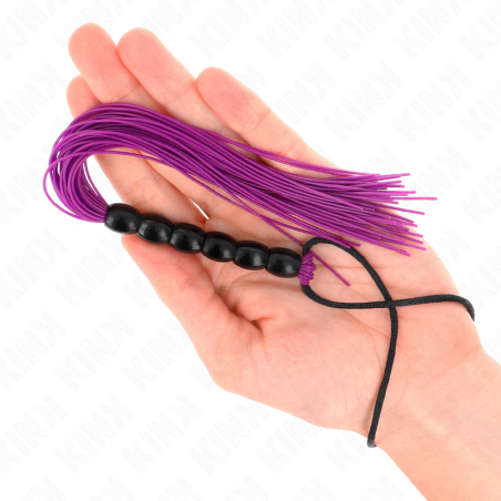 KINK MINI LATIGO DE SILICONA CON AGARRE 6 BOLAS MORADO 26 CM