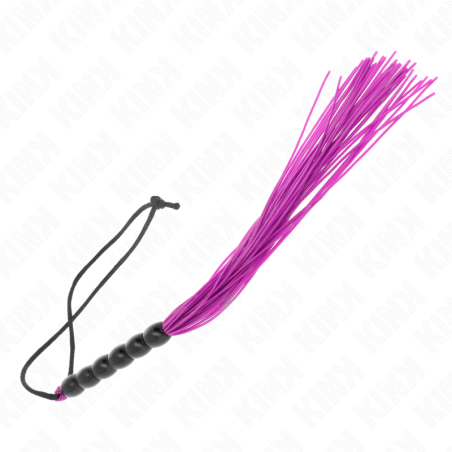 KINK MINI LATIGO DE SILICONA CON AGARRE 6 BOLAS MORADO 26 CM