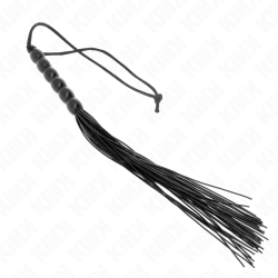 KINK MINI LATIGO DE SILICONA CON AGARRE 6 BOLAS NEGRO 26 CM 2