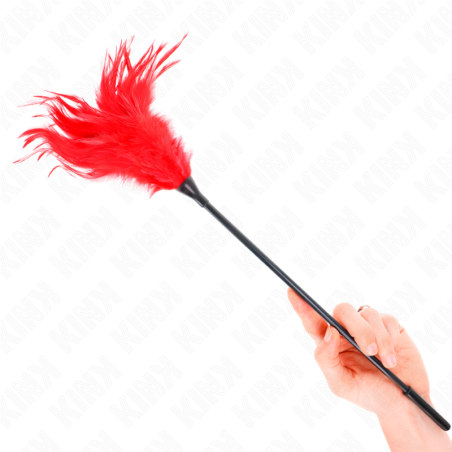 KINK PLUMAS MULTIPLES PARA COSQUILLAS ROJO 45 CM