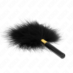 KINK PLUMAS PARA COSQUILLAS METAL DORADO NEGRA 18 CM 2