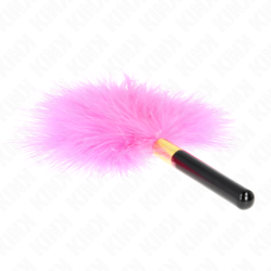 KINK PLUMAS PARA COSQUILLAS METAL DORADO FUCSIA 18 CM 2