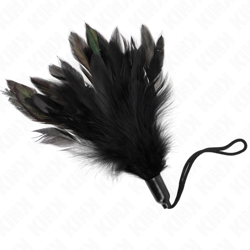 KINK PLUMAS PARA COSQUILLAS CON MANGO DE CUERDA BASE DE PLASTICO 15 CM