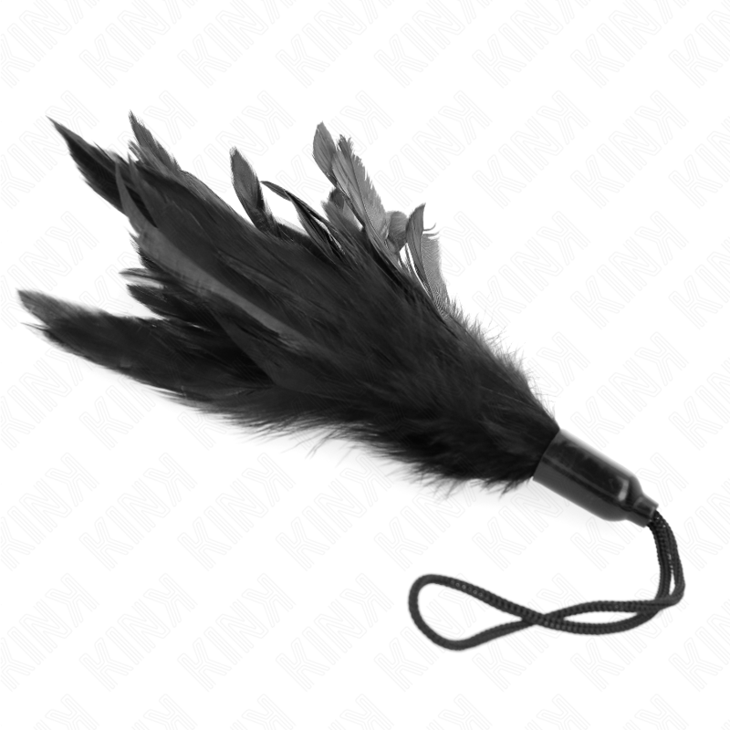 KINK PLUMAS PARA COSQUILLAS CON MANGO DE CUERDA BASE DE PLASTICO 15 CM