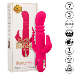 CALEXOTICS JACK FANTASY TRIPLE VIBRADOR CALENTABLE RABBIT ROSA 2