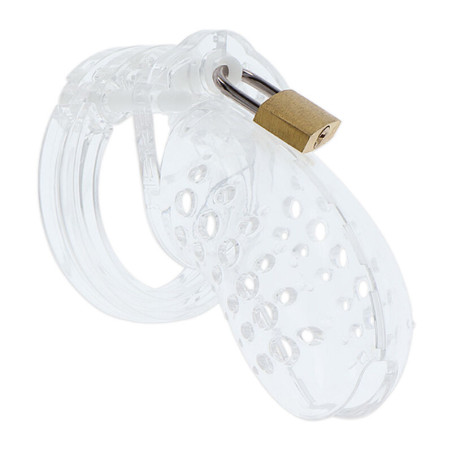 HIDDEN DESIRE EXTREME JAULA DE CASTIDAD ACRILICA AJUSTABLE TRANSPARENTE