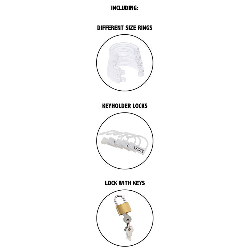 HIDDEN DESIRE EXTREME JAULA DE CASTIDAD ACRILICA AJUSTABLE TRANSPARENTE