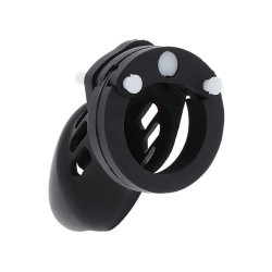 HIDDEN DESIRE EXTREME JAULA DE CASTIDAD SILICONA TALLA S NEGRO 2