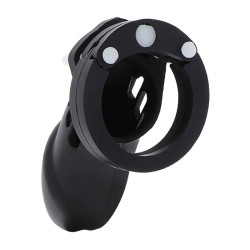 HIDDEN DESIRE EXTREME JAULA DE CASTIDAD SILICONA TALLA L NEGRO 2