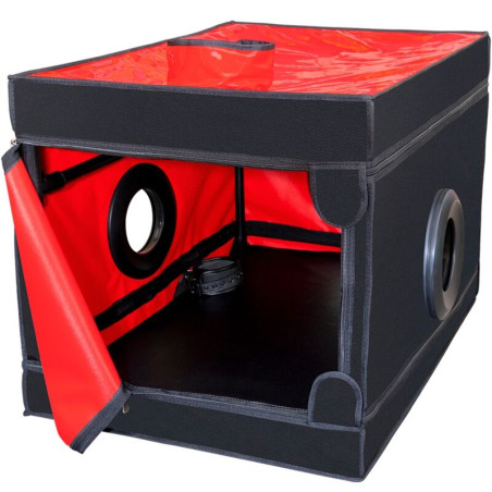 SECRET DOME KINK CLUB LA NICHE CABINA NEGRO ROJO