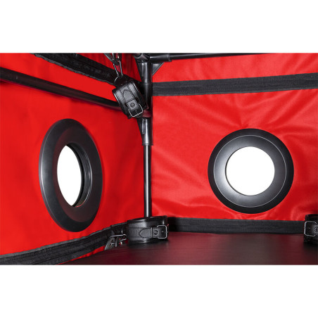 SECRET DOME KINK CLUB LA NICHE CABINA NEGRO ROJO