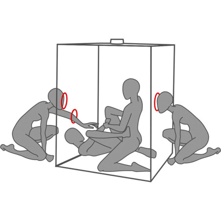 SECRET DOME KINK CLUB CABINA SCANDALE NEGRO ROJO