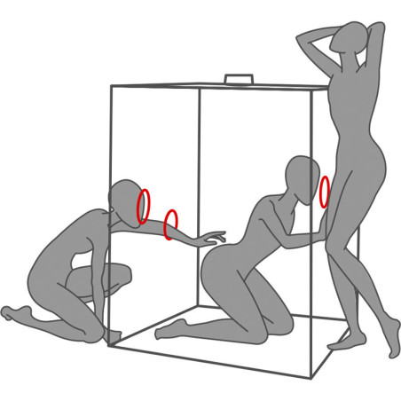 SECRET DOME KINK CLUB CABINA SCANDALE NEGRO ROJO