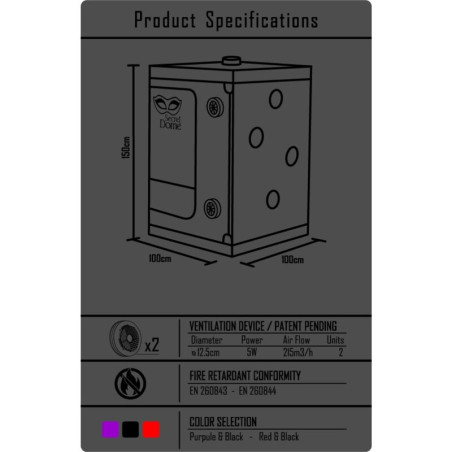 SECRET DOME KINK CLUB CABINA SCANDALE NEGRO ROJO