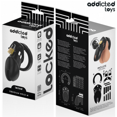 ADDICTED TOYS LOCKED OBSIDIAN HOLD JAULA PARA PENE TALLA M