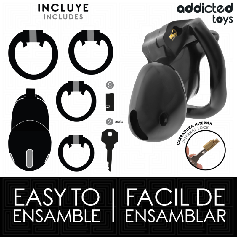 ADDICTED TOYS LOCKED MINDNIGHT CELL JAULA PARA PENE TALLA S