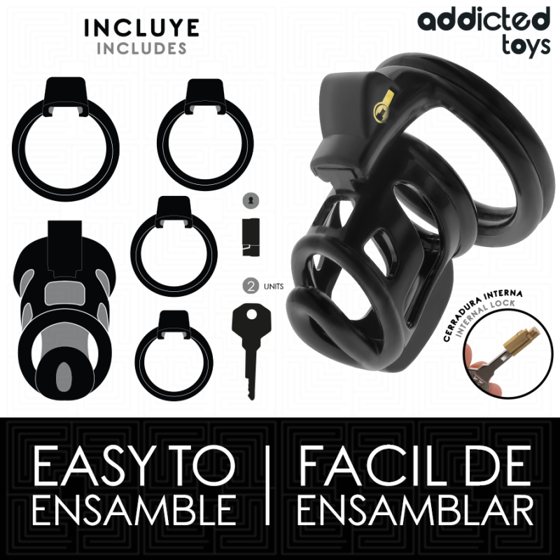 ADDICTED TOYS LOCKED GILDEN CAGE JAULA PARA PENE DE SILICONA 85 CM