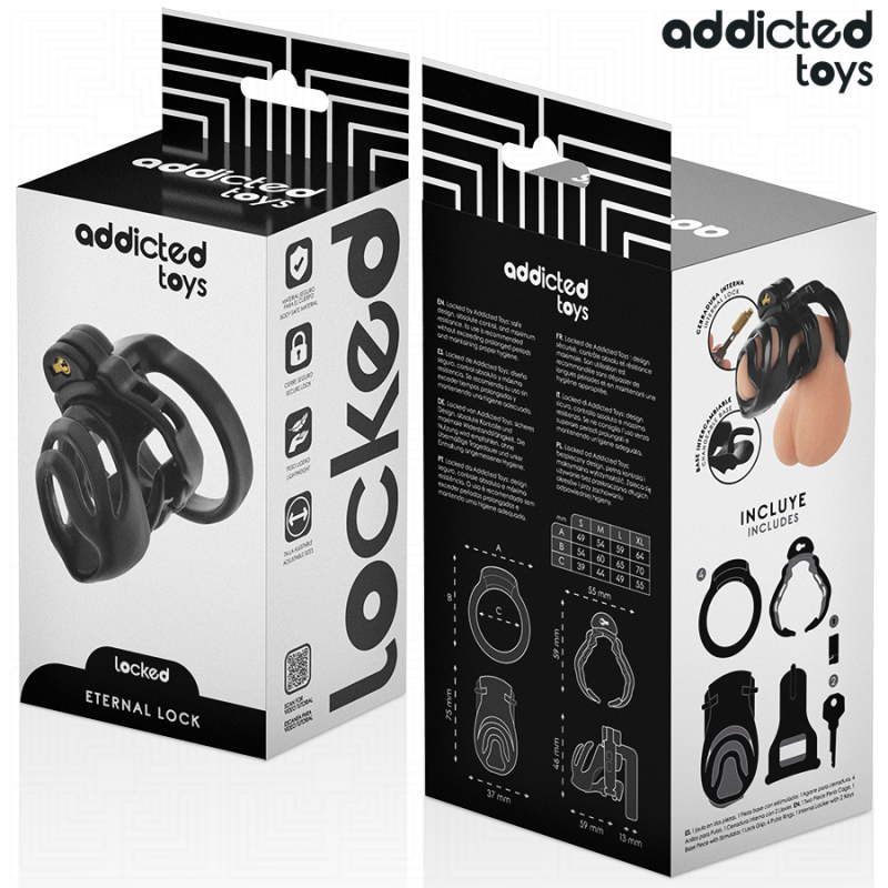 ADDICTED TOYS LOCKED ETERNAL LOCK JAULA PARA PENE 9 CM