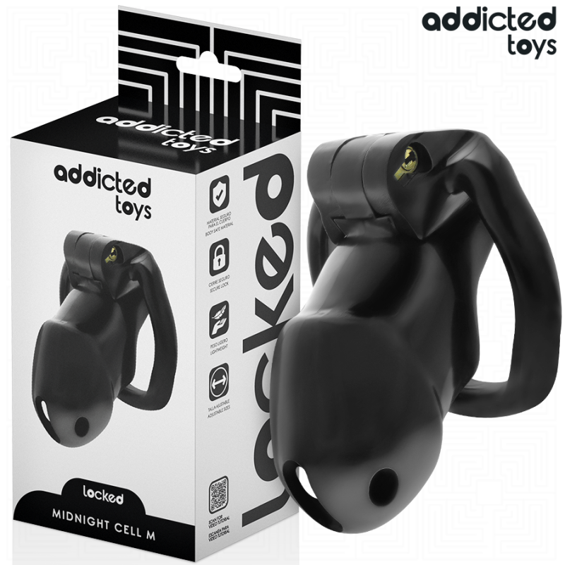 ADDICTED TOYS LOCKED MINDNIGHT CELL JAULA PARA PENE TALLA M