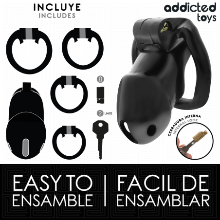 ADDICTED TOYS LOCKED MINDNIGHT CELL JAULA PARA PENE TALLA M