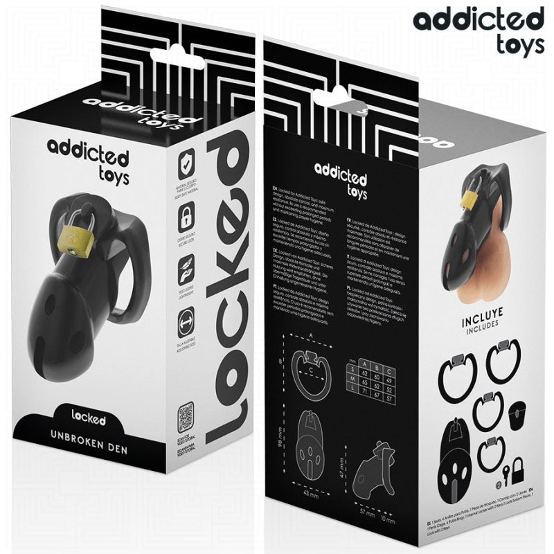 ADDICTED TOYS LOCKED UNBROKEN DEN JAULA PARA PENE 98 CM