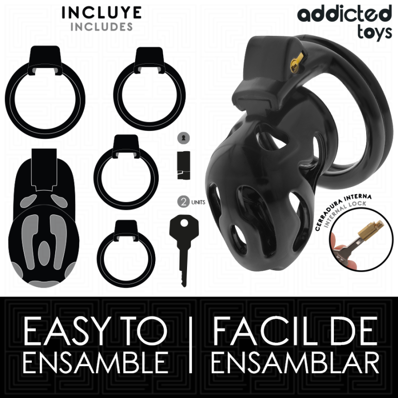 ADDICTED TOYS LOCKED SEALED CRYPT JAULA PARA PENE 8 CM