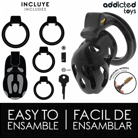 ADDICTED TOYS LOCKED SEALED CRYPT JAULA PARA PENE 8 CM