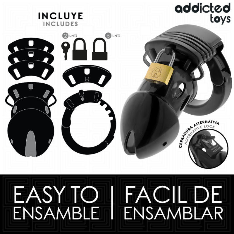 ADDICTED TOYS LOCKED CHASTITY DEPTHS JAULA PARA PENE 75 CM