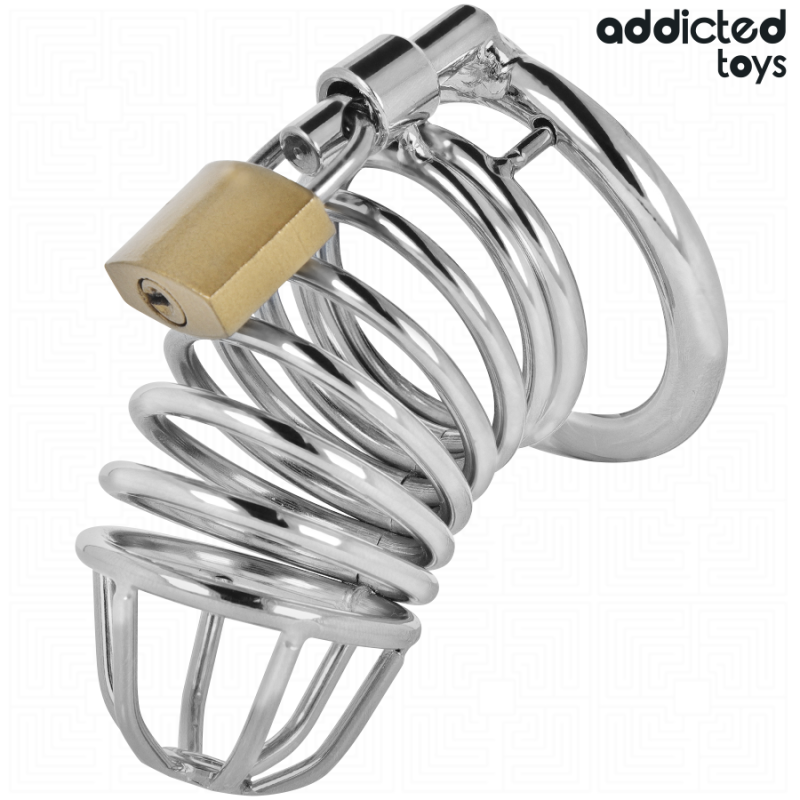 ADDICTED TOYS LOCKED IRON CELL JAULA PARA PENE DE METAL 4 CM TALLA S
