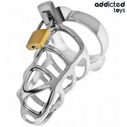 ADDICTED TOYS LOCKED SILVER LOCK JAULA PARA PENE DE METAL TALLA S 2