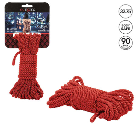 CALEXOTICS SCANDAL CUERDA BDSM ROJA 10 M