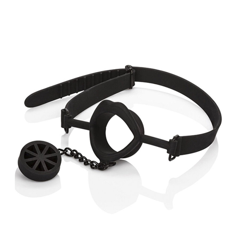 CALEXOTICS SCANDAL MORDAZA CON TAPON DE SILICONA NEGRO