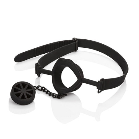 CALEXOTICS SCANDAL MORDAZA CON TAPON DE SILICONA NEGRO