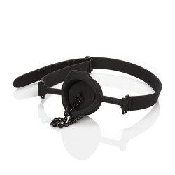 CALEXOTICS SCANDAL MORDAZA CON TAPON DE SILICONA NEGRO 2