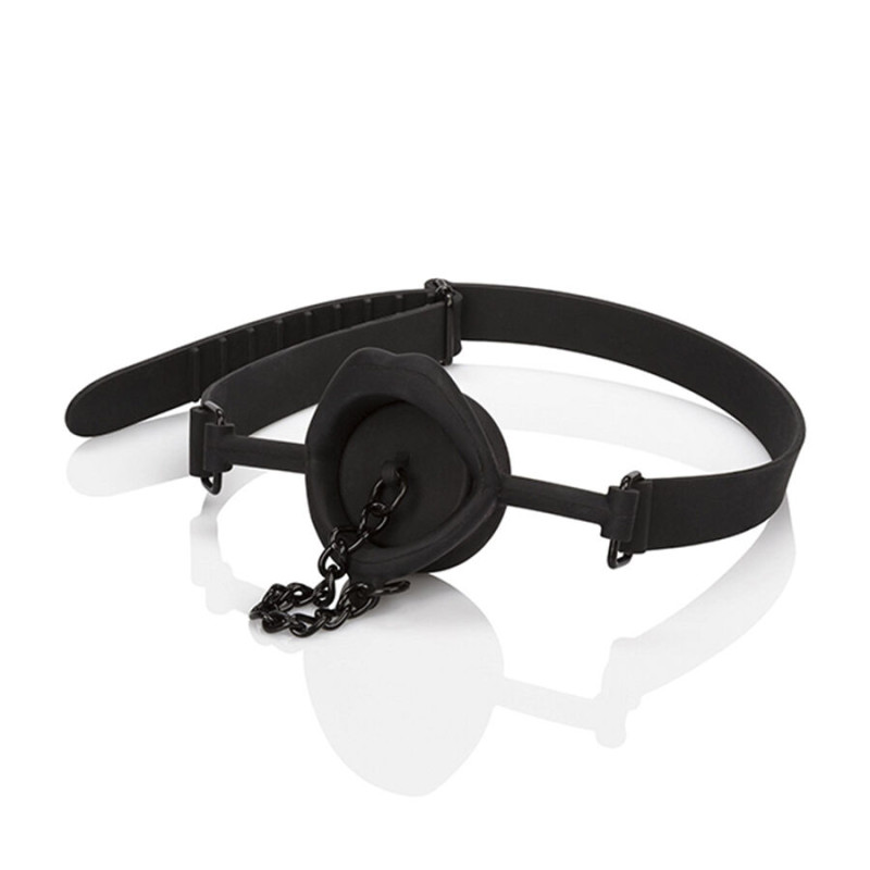 CALEXOTICS SCANDAL MORDAZA CON TAPON DE SILICONA NEGRO