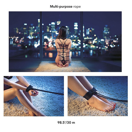 CALEXOTICS SCANDAL CUERDA BDSM NEGRA 30 M