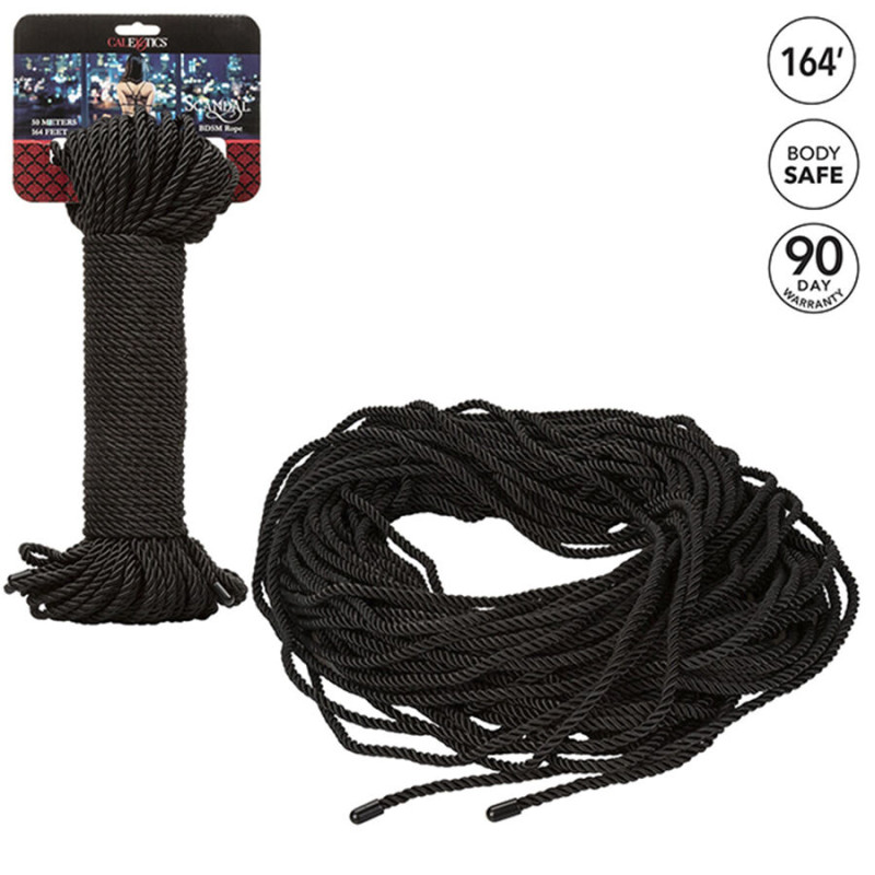 CALEXOTICS SCANDAL CUERDA BDSM NEGRA 50 M