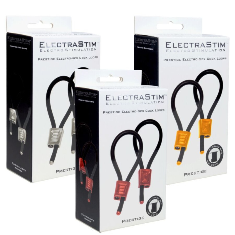 ELECTRASTIM PRESTIGE ELECTRA LOOPS ANILLOS DE PENE AJUSTABLES ROJO