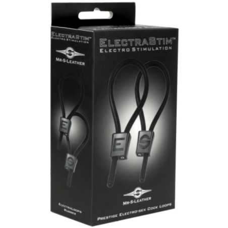 ELECTRASTIM PRESTIGE ELECTRA LOOPS ANILLOS DE PENE AJUSTABLES NEGRO