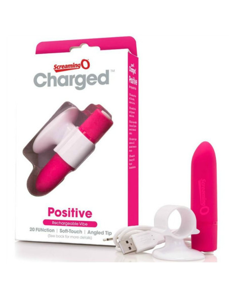 SCREAMING O MASAJEADOR RECARGABLE POSITIVE ROSA