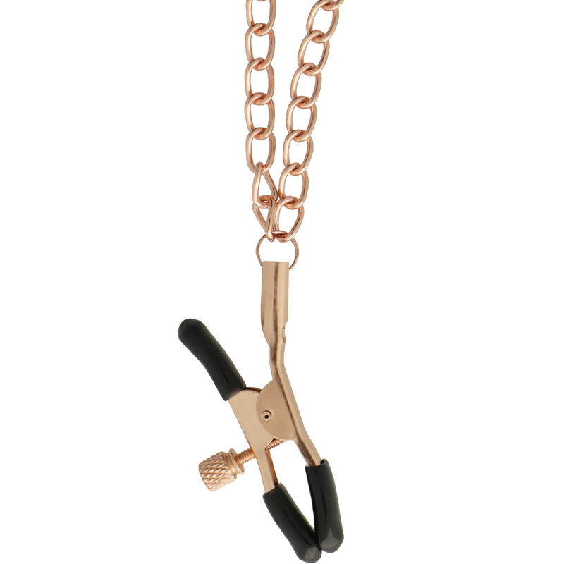 BEGME BLACK EDITION COLLAR CON CADENAS Y PINZAS PEZONES CON FORRO DE NEOPRENO