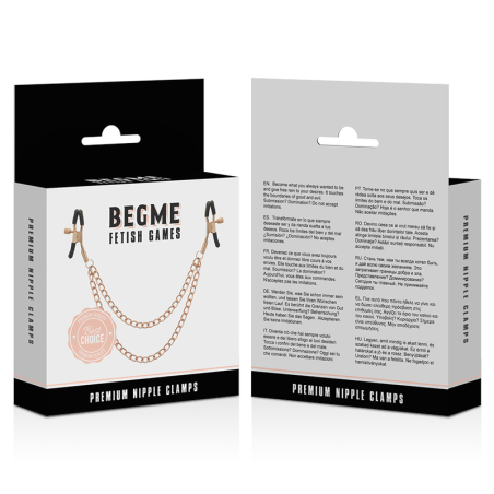 BEGME BLACK EDITION PINZAS PEZONES CON CADENA