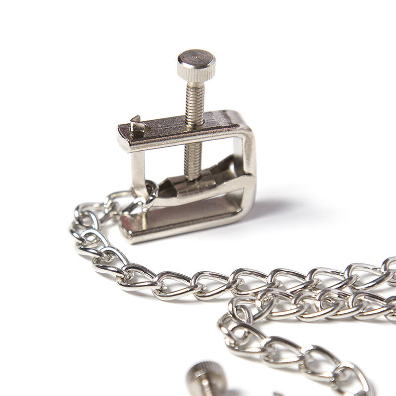 OHMAMA FETISH PINZAS METALICAS TORNILLO CON CADENA
