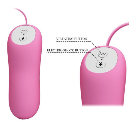 PRETTY LOVE PINZAS CON VIBRACION Y ELETROSHOCK ROSA