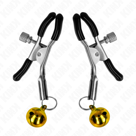 KINK PINZAS PARA PEZONES CON CAMPANILLA DORADA 6 CM