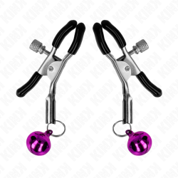 KINK PINZAS PARA PEZONES CON CAMPANILLA VIOLETA 6 CM 2