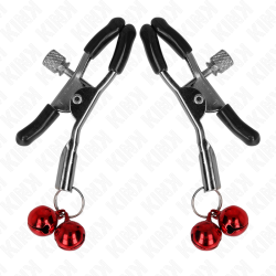 KINK PINZAS PARA PEZONES CON DOBLE CAMPANILLA ROJO 6 CM 2
