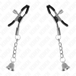 KINK PINZAS PARA PEZONES CON COLGANTE DE CAMPANA PLATEADO 6 CM 2